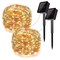 32ft 100 LED Solar Fairy Lights - Copper Wire Microdot String Lights - Eco-Friendly Solar-Powered Outdoor and Indoor Decorative Twinkle Lights for Gardens, Patios, and Parties